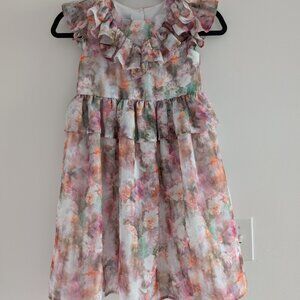 NORDSTROM Pippa & Julie watercolor ruffle dress